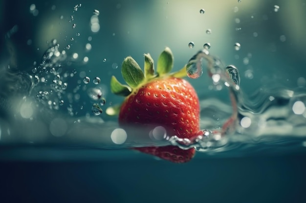 Des fraises, de l'eau, des fruits flottants, une diète, une IA.