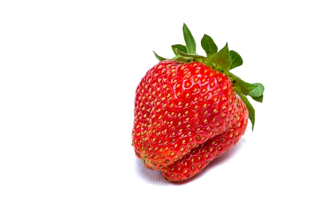 Fraises sur fond blanc Isolat de fraise sur fond blanc photo pour impression ou en...