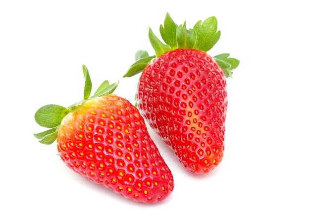 fraises, isolé, sur, a, blanc