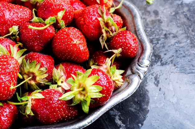 Fraises juteuses fraîches