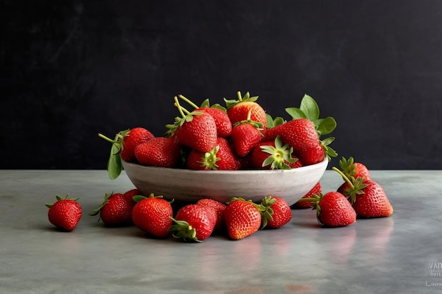 Fraises juteuses Fruits frais et succulents IA générative