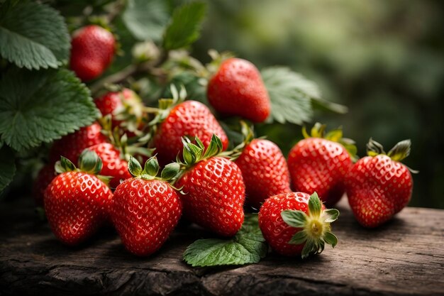 Photo fraises juteuses