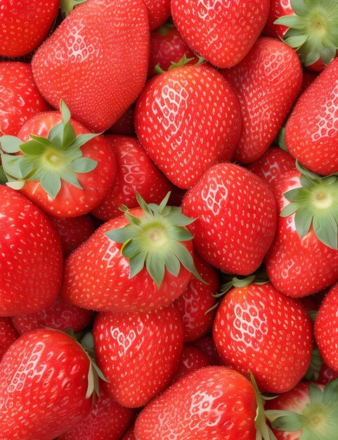 Photo des fraises mûres à l'arrière-plan sans couture