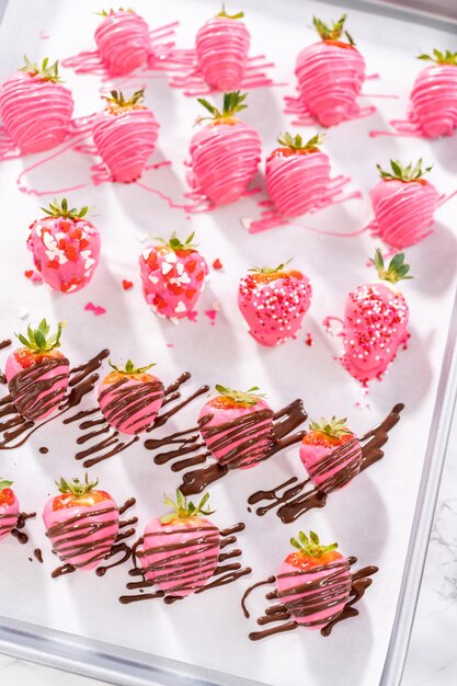 Fraises recouvertes de chocolat