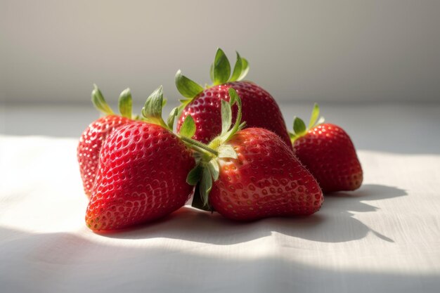 Photo fraises rouges fraîches sur la table