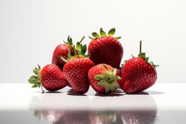 Photo fraises rouges fraîches sur la table