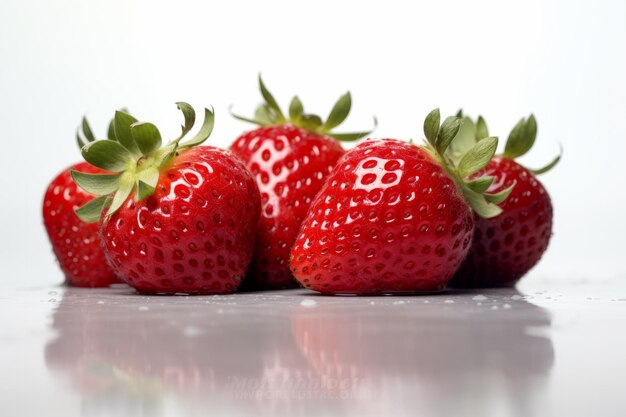 Photo fraises rouges fraîches sur la table