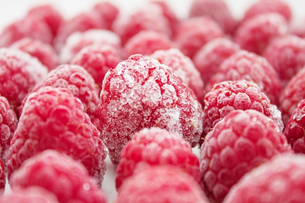 Framboise congelée - fond de framboises congelées