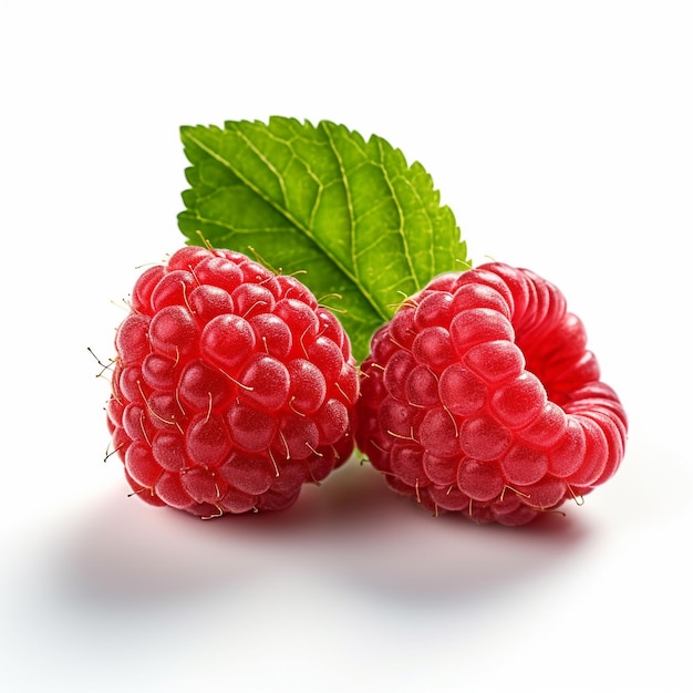 Framboise sur fond blanc