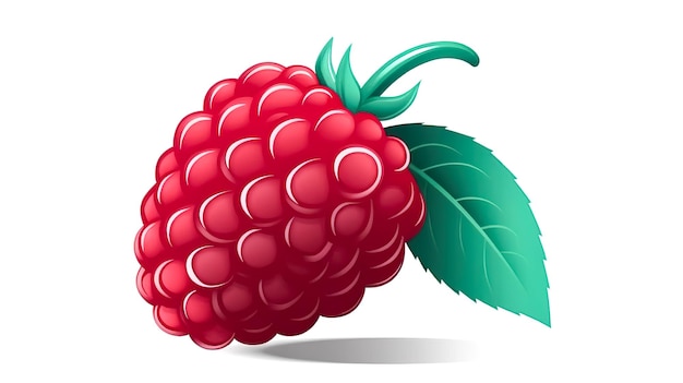 Framboise fraîche rouge appétissante isolée ai générative