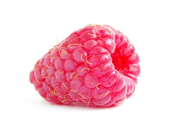 Framboise mûre sur fond blanc