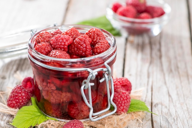 Framboises en conserve