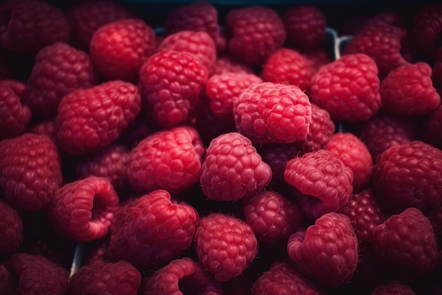 Framboises fraîches Ai génératives