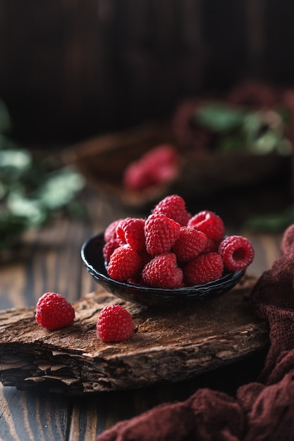 Framboises fraîches. Framboise fraîche