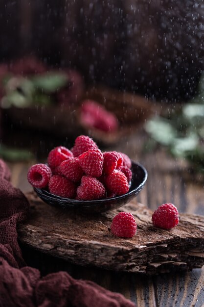 Framboises fraîches. Framboise fraîche