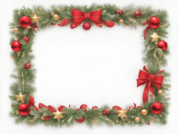 Photo frame de carte de noël générée par l'ia