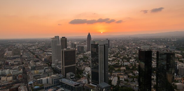 Frankfurt am Main au crépuscule Allemagne