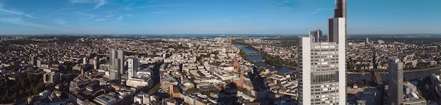 Frankfurt am Main Skyline, Allemagne, Europe, le centre financier du pays.