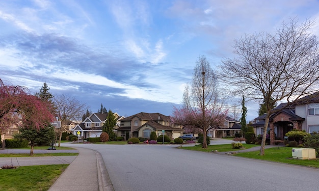 Fraser Heights Surrey Greater Vancouver BC Canada Street view dans le quartier résidentiel