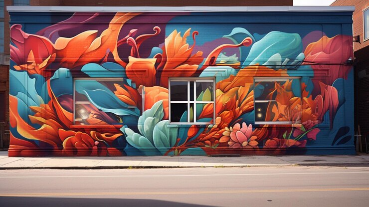 Photo une fresque murale vibrante de graffitis représente la créativité de la culture des jeunes