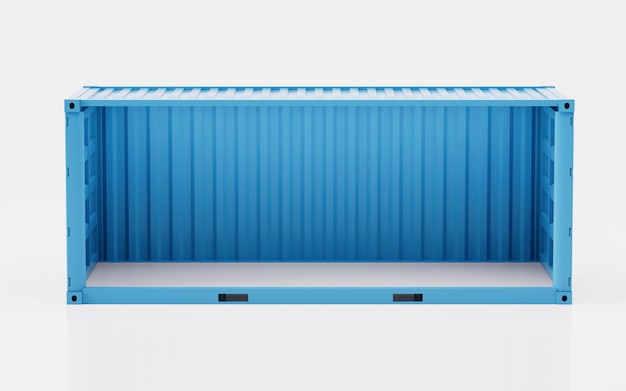 Fret de conteneur de fret et rendu 3d d'exportation