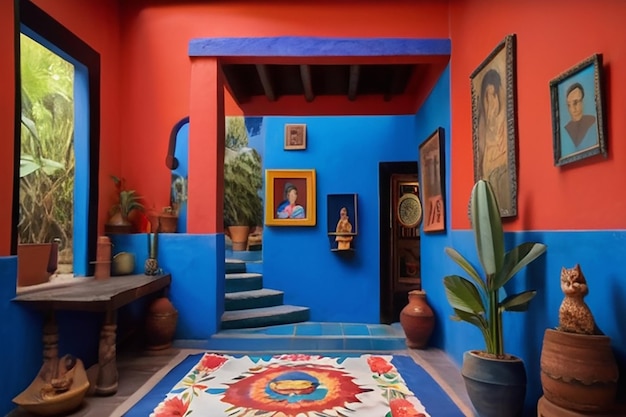 Photo frida kahlo est à la casa azul.