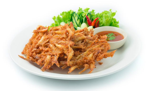 Fried Thai Freshwater Small Fish Crispy Fried Thai Food