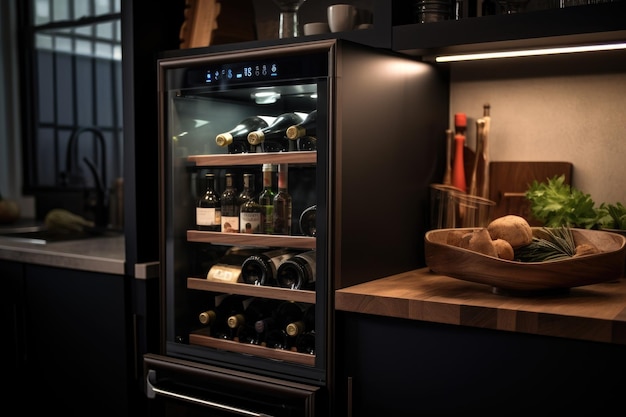 Frigo à vin intelligent avec guide de vin intégré