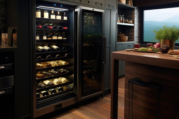 Frigo à vin intelligent avec guide de vin intégré