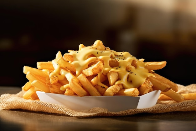 Frites sur une assiette