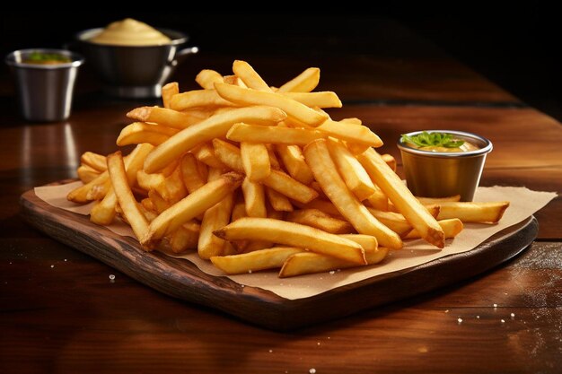 Frites à la bière dorée