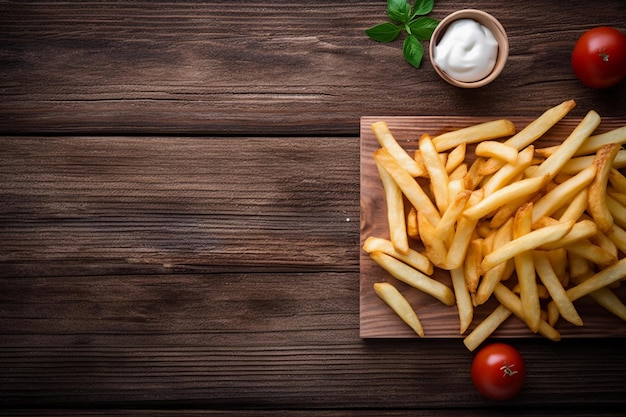 Frites croustillantes et croustillantes fastfood générative ai