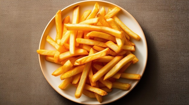 Frites dans une assiette