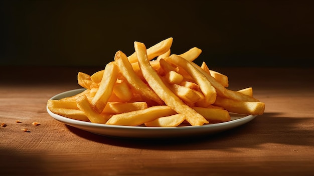 Frites dans une assiette