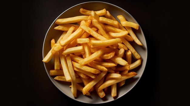 Frites dans une assiette