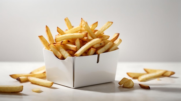 frites dans une boîte blanche