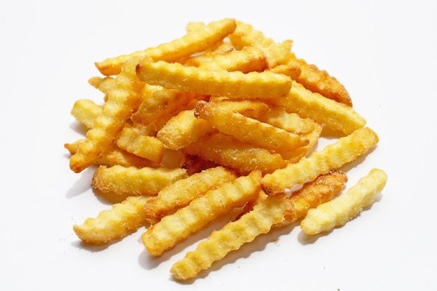 frites sur fond blanc.