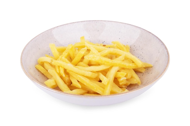 Frites isolés sur fond blanc