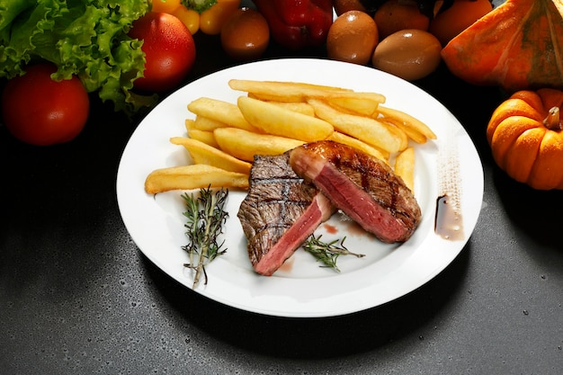 Frites avec picanha brésilien