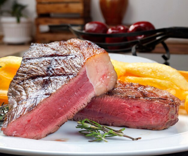 Frites avec picanha brésilien