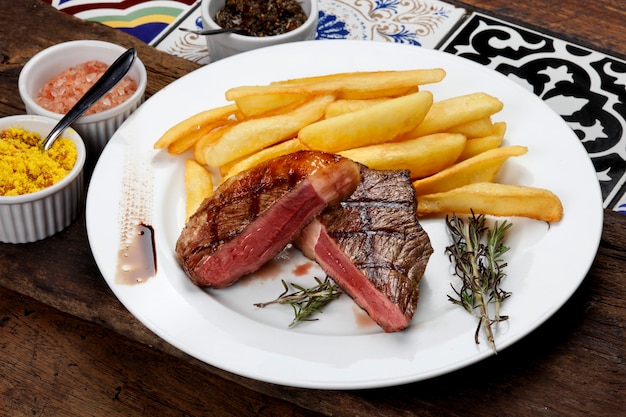 Frites avec picanha brésilien