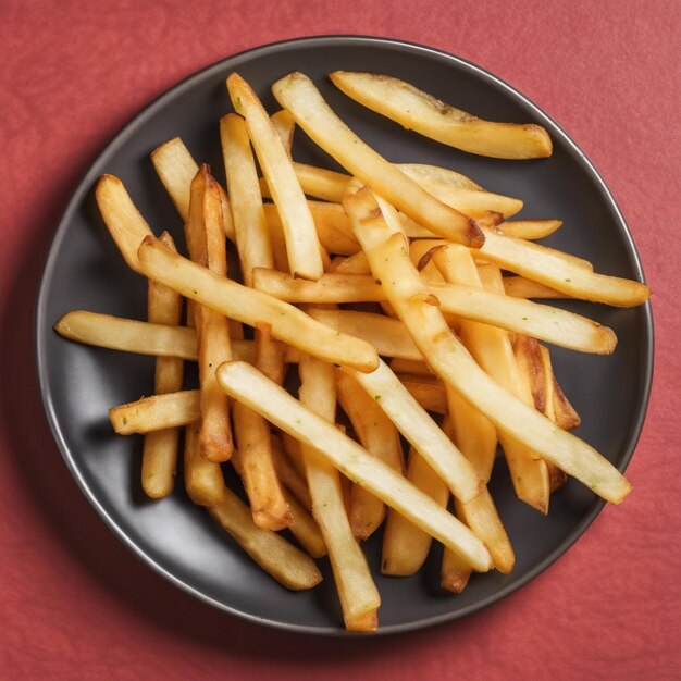 Des frites de pommes de terre dans une assiette