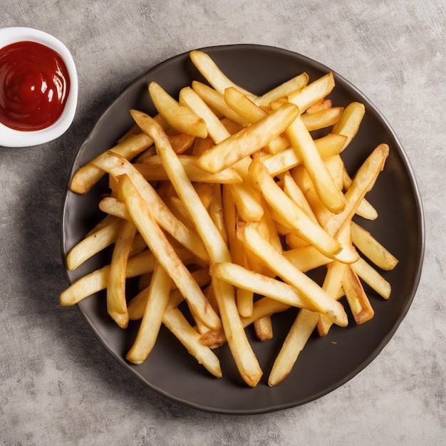 Photo des frites de pommes de terre dans une assiette