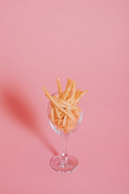 Frites sur rose