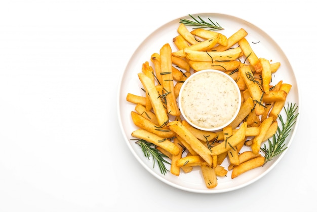 Photo frites avec sauce