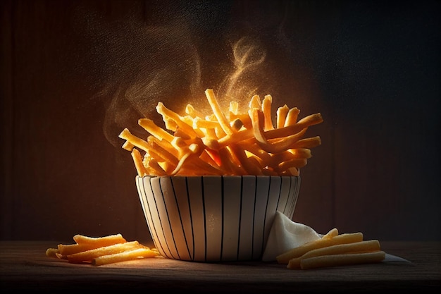 Les frites sont oblongues générées par l'IA