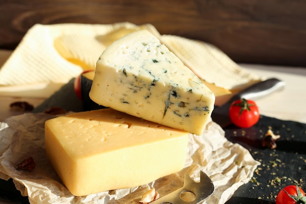 Fromage bleu avec espace de copie