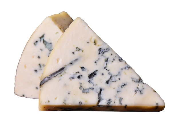 Photo fromage bleu isolé sur fond blanc