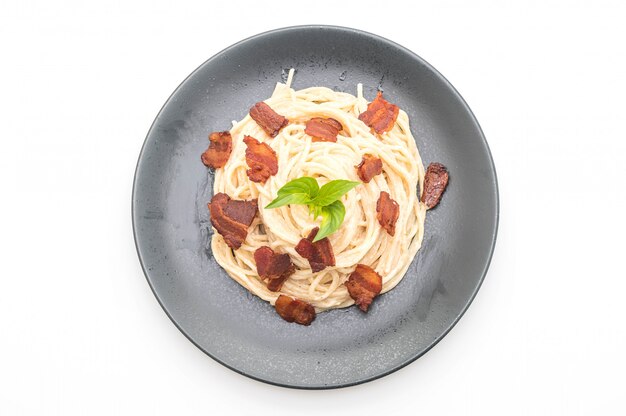 fromage à la crème spaghetti au bacon