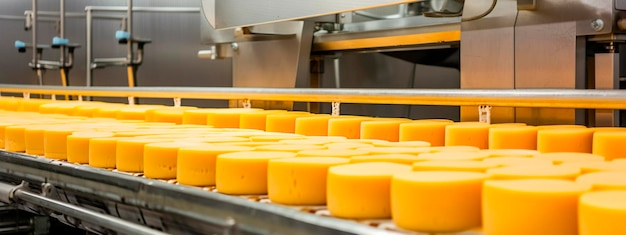 Fromage dans une usine alimentaire Generative Ai